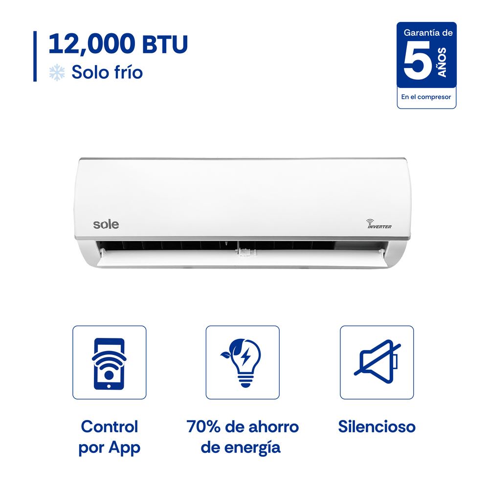 Aire Acondicionado Sole Split Inverter Wifi 12 Kbtu